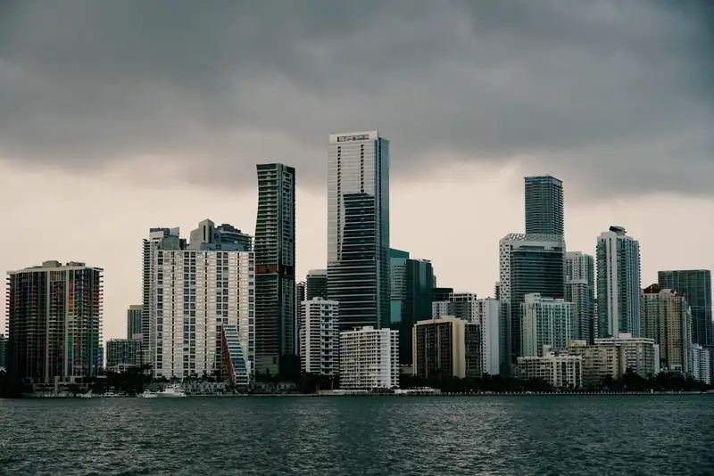 Waterfront condo towers in South Florida